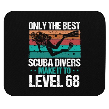 Discover 68 Scuba Diving Level 68 Year Diver Snorkeling Mouse Pads