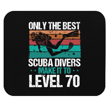 Discover 70 Scuba Diving Level 70 Year Diver Snorkeling Mouse Pads