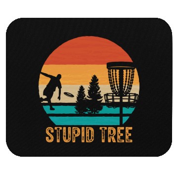 Discover Stupid Tree Disc Golf Vintage Ultimate Frisbee Mouse Pads