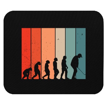 Discover Human Evolution Golf Vintage Golf Player Golfing Mouse Pads