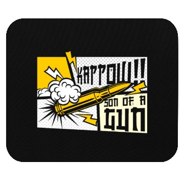 Discover Kappow Bullets Gun Explosion Big bang Aesthetic Mouse Pads