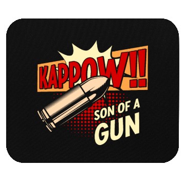 Discover Kappow Bullets Gun Explosion Big bang Aesthetic Mouse Pads
