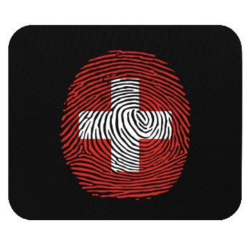 Discover Switzerland flag fingerprint Mouse Pads