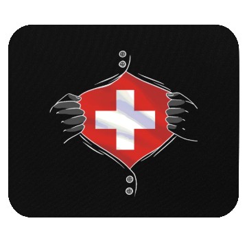 Discover Switzerland flag proud Mouse Pads