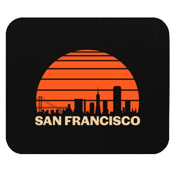 Discover Retro San Francisco California Skyline Mouse Pads