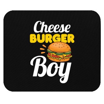 Discover Cheese Burger Boy Mouse Pads