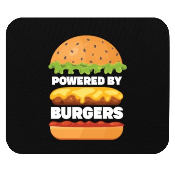 Discover Powered By Burgers Mouse Pads