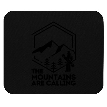 Discover The Mountains Are Calling Snowboard Mouse Pads