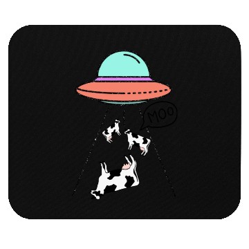 Discover UFO Cow Alien art lover Mouse Pads