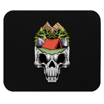 Discover Camper Campsite Skull Skeleton Head Camp Camping Mouse Pads