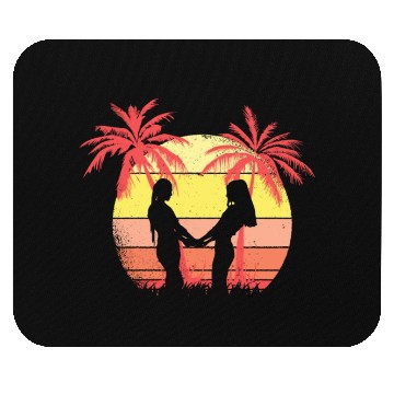 Discover Lesbian Romantic Couple Holding Hands Summer Mouse Pads