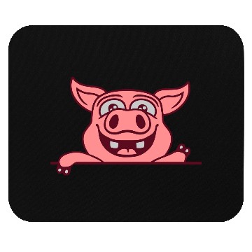 Discover barn pig waving friendly Mouse Pads