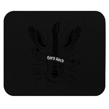 Discover Black Hard Rock Guitar Mouse Pads Template