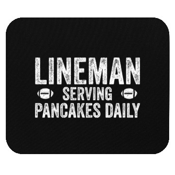 Discover Football Lineman Serving Pancakes Daily Mouse Pads