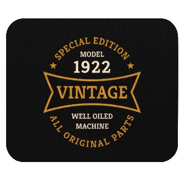 Discover Born 1922 Vintage 100 Year Old 100th Birthday Gift Mouse Pads