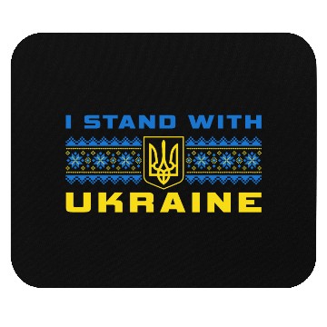 Discover I STAND WITH UKRAINE BLUE-YELLOW Mouse Pads