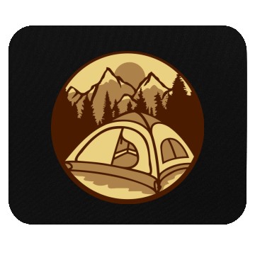 Discover mountains forest camper outdoors Mouse Pads