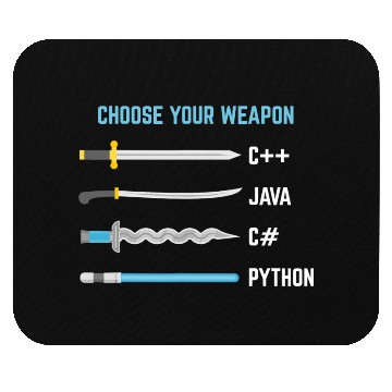 Discover Python Choose Your Weapon Funny Computer Science Mouse Pads