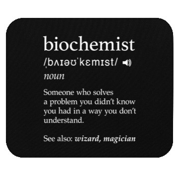 Discover Biochemist Definition Funny Science Nerdy Biochemi Mouse Pads