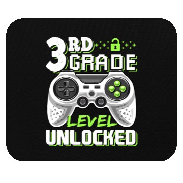 Discover 3rd Grade Level Unlocked Video Game Back to School Mouse Pads