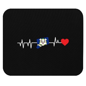 Discover Connecticut Heartbeat Gift Mouse Pads