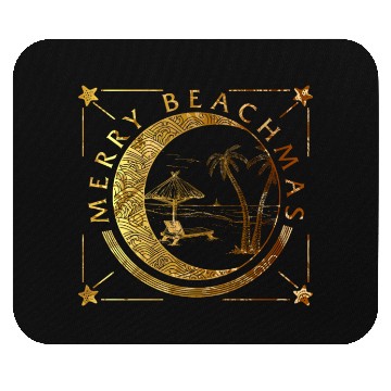 Discover Coastal Beach Christmas In July Mouse Pads, Merry