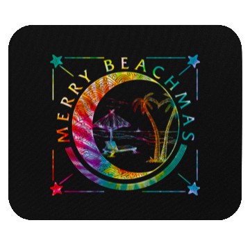 Discover Coastal Beach Christmas In July Mouse Pads, Merry