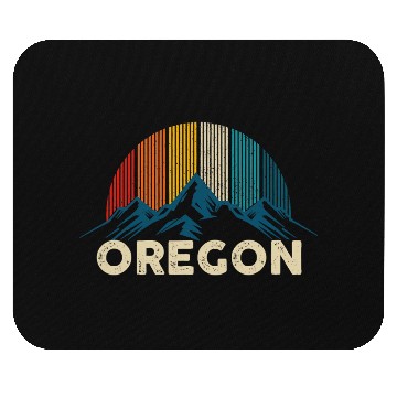 Discover Oregon Vintage Mountains Nature Hiking Gift Mouse Pads