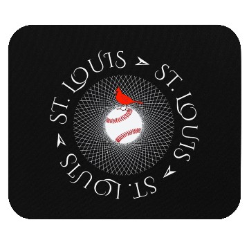 Discover Saint Louis Red Cardinal Circle Font 2019 Mouse Pads