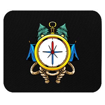 Discover Compass Camp Campsite Camper Camping Mouse Pads