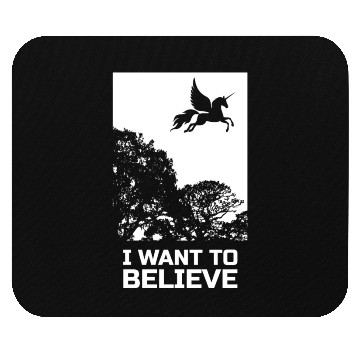 Discover Unicorn I Want To Believe UAP Outfit Alien Ufo Mouse Pads