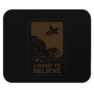 Discover Unicorn "I Want To Believe" UAP Outfit Alien Ufo Mouse Pads