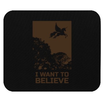 Discover Unicorn "I Want To Believe" UAP Outfit Alien Ufo Mouse Pads
