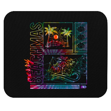 Discover Coastal Beach Christmas In July Mouse Pads, Merry