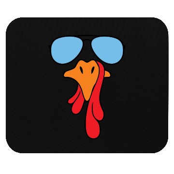 Discover Turkey face with aviator sunglasses Mouse Pads