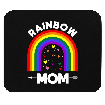 Discover Rainbow Proud Mom Colorful Heart LGBTQ Mouse Pads