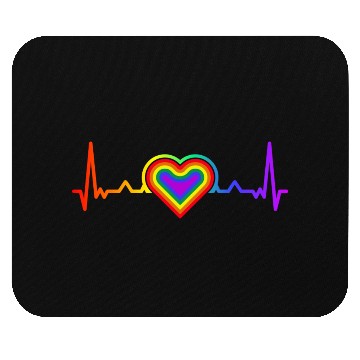 Discover Rainbow Heart LGBTQ Lesbian Gay Pride Mouse Pads