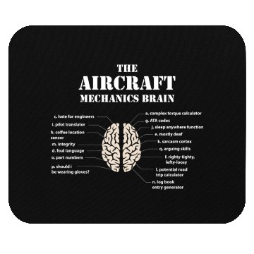 Discover Aircraft Mechanics Brain Mouse Pads