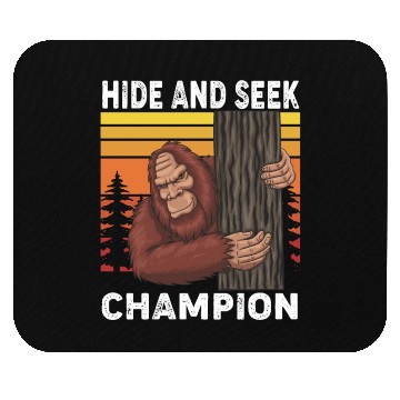 Discover Bigfoot Hide And Seek Champion Funny Sasquatch Mouse Pads