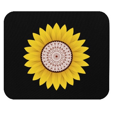 Discover Golden Sunflower Mandala Mouse Pads