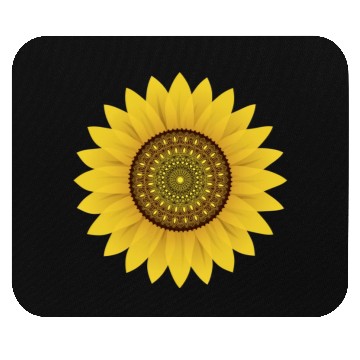Discover Golden Sunflower Mandala Mouse Pads