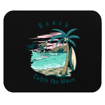 Discover Beach Catch the Wave Mouse Pads