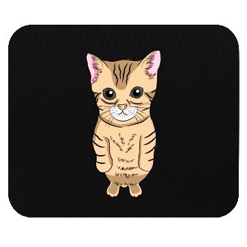 Discover Cute Standing Cat Meme Cute Kitten Standing on Two Mouse Pads