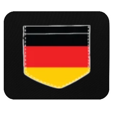 Discover germany flag in a shape of a pocket Mouse Pads