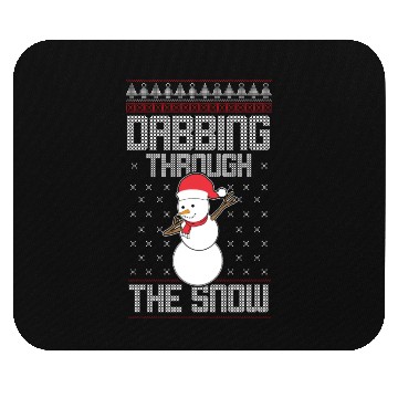 Discover Christmas Dabbing Through The Snow Funny Snowman Mouse Pads