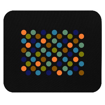 Discover Dots - 1970's Autumn Spots Mouse Pads