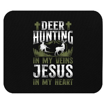 Discover Buck Deer Hunting Hunter Jesus Mouse Pads