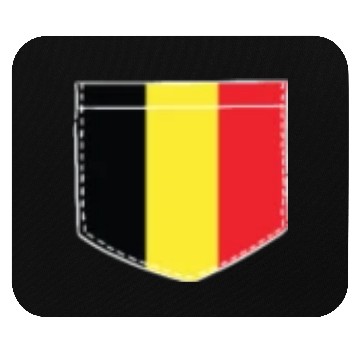 Discover belgium flag in a shape of a pocket Mouse Pads
