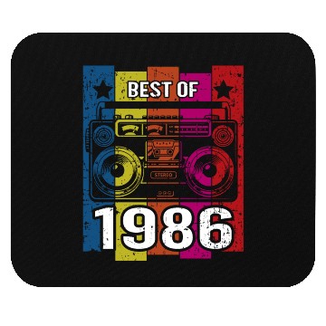 Discover Best of 1986 Stereo Radio Cassette Player Birthday Mouse Pads