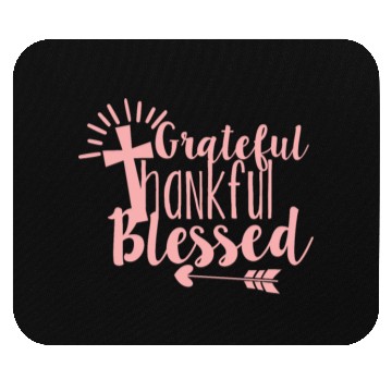 Discover Grateful Thankful And Blessed Jesus Cross Mouse Pads
